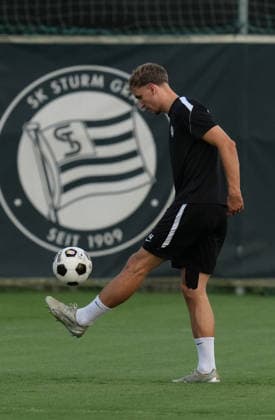 SOCCER - UEFA CL, Sturm vs Fenerbahce GRAZ,AUSTRIA,10.AUG.26 - SOCCER - UEFA Champions League, qualification, Sturm Graz vs Fenerbahce Istanbul, preview, training Sturm. Image shows Nelson Weiper (Sturm).  GEPAxpictures xMichaelxRiedler