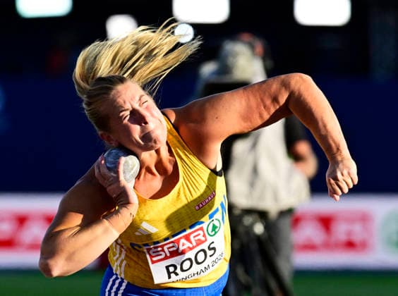 BIRMINGHAM, STORBRITANNIEN 20260810 Sveriges Fanny Roos under damernas final i kula under friidrotts-EM pa Alexander Stadium i Birmingham. *** Bilden ingar i SPORTPAKET. För övriga BETALBILD. *** BIRMINGHAM STORBRITANNIEN x10030x *** BIRMINGHAM, UNITED KINGDOM 20260810 Sweden s Fanny Roos during the women s shot put final at the European Athletics Championships at Alexander Stadium in Birmingham *** This image is included in the SPORTS PACKAGE; for other images, see PAID CONTENT *** BIRMINGHAM, UNITED KINGDOM x10030x  Copyright: xJonasxEkströmer TTx FRIIDROTTS-EM 2026