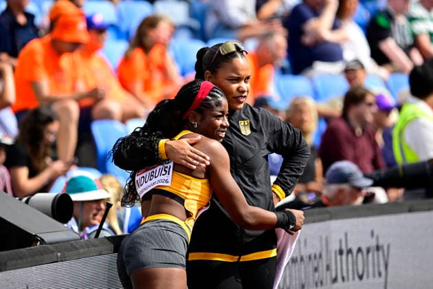 Nina NDUBUISI (Germany, SG Schorndorf 1846, SHOT PUT Women) und Yemisi MABRY (Germany, MTG Mannheim, SHOT PUT Women) GBR, European Athletics Championships, Athletics, 10.08.2026, GBR, European Athletics Championships, Athletics, 10.08.2026, Birmingham *** Nina NDUBUISI (Germany), SG Schorndorf 1846, Women s Shot Put, and Yemisi MABRY (Germany), MTG Mannheim, Women s Shot Put (GBR), European Athletics Championships, Athletics, August 10, 2026, GBR, European Athletics Championships, Athletics, August 10, 2026, Birmingham Copyright: xEibnerxPressefoto JanxPapenfussx EP_JPS