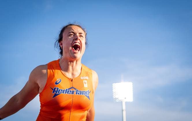 BIRMINGHAM - Jorinde van Klinken during the shot put final at the European Athletics Championships. It is the first time the European Championships are being held in Great Britain. IRIS VAN DEN BROEK ANP xVIxANPxSportx xxANPxIVx 565233643 originalFilename: 565233643.jpg