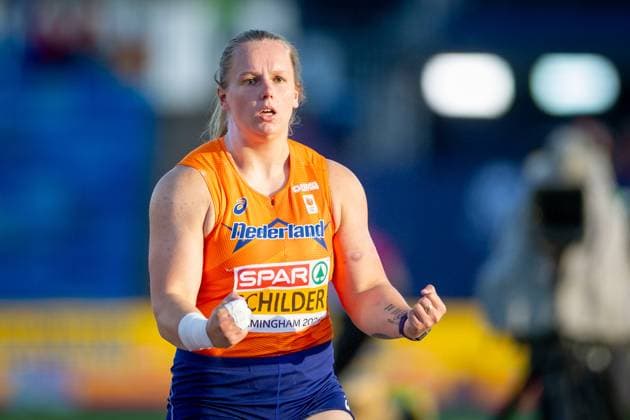 BIRMINGHAM - Jessica Schilder during the shot put final at the European Athletics Championships. It is the first time the European Championships are being held in Great Britain. IRIS VAN DEN BROEK ANP xVIxANPxSportx xxANPxIVx 565233732 originalFilename: 565233732.jpg