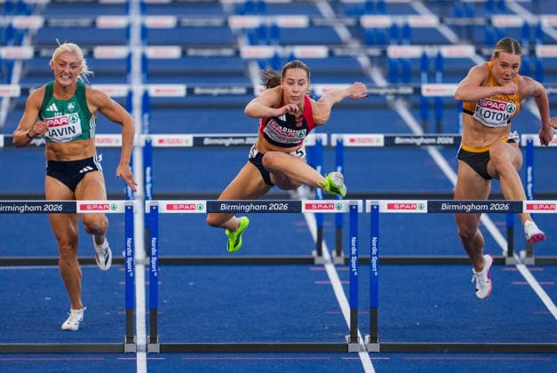 EM i friidrett utendors 2026 - Dag 1 Birmingham, England 20260810. Martine Hjornevik i ovelsen 100 meter hekk kvinner forsok under EM i friidrett 2026 pa Alexander Stadium i Birmingham mandag. Foto: Beate Oma Dahle NTB Birmingham England EDITORIAL USE ONLY. RESTRICTED USE FOR BETTING COMPANIES Ref:_SPOeiLvebwpH2I.jpg *** 2026 European Outdoor Athletics Championships, Day 1, Birmingham, England, August 10, 2026: Martine Hjornevik competes in the women’s 100-meter hurdles preliminary round during the 2026 European Athletics Championships at Alexander Stadium in Birmingham on Monday. Photo: Beate Oma Dahle, NTB, Birmingham, England. EDITORIAL USE ONLY. RESTRICTED USE FOR BETTING. COMCOMPANIES  Copyright: xBeatexOmaxDahlex xNTBx