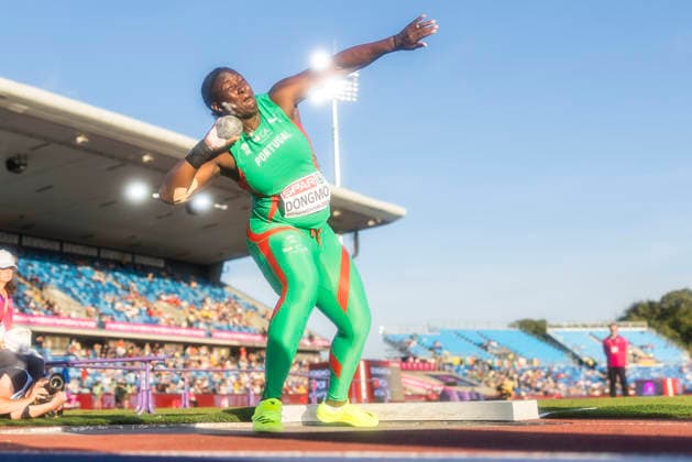 BIRMINGHAM, GREAT BRITAIN - AUGUST 10, 2026 : Auriol DONGMO (POR Portugal) competing in the shop put final during the European Athletics Championships at Alexander Stadium on August 10, 2026 in Birmingham, Great Britain. Oregon Great Britain Copyright: xAxelxKohringx