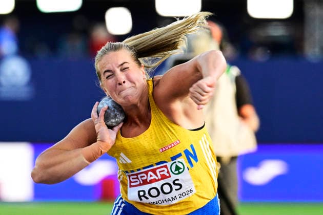 BIRMINGHAM, UNITED KINGDOM 20260810 Sweden s Fanny Roos during the women s shot put final at the European Athletics Championships at Alexander Stadium in Birmingham. *** The image is included in the SPORTS PACKAGE. For others PAID IMAGE. *** BIRMINGHAM UK x10030x *** BIRMINGHAM, UNITED KINGDOM 20260810 Sweden s Fanny Roos during the women s shot put final at the European Athletics Championships at Alexander Stadium in Birmingham *** The image is included in the SPORTS PACKAGE. For other uses, PAID IMAGE *** BIRMINGHAM, UK x10030x  Copyright: xJonasxEkströmer TTx EUROPEAN ATHLETICS CHAMPIONSHIPS 2026