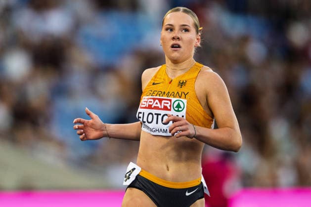 BIRMINGHAM, UNITED KINGDOM - AUGUST 10: Lia Flotow of Germany competes in the Women s 100m Hurdles during the European Athletics Championships at Alexander Stadium on August 10, 2026 in Birmingham, United Kingdom. England United Kingdom Copyright: xBEAUTIFULxSPORTS TobiasxLacknerx