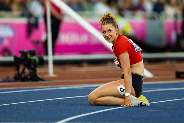 BIRMINGHAM, UNITED KINGDOM - AUGUST 10: Selina Von Jackowski of Switzerland competes in the Women s 100m Hurdles during the European Athletics Championships at Alexander Stadium on August 10, 2026 in Birmingham, United Kingdom. England United Kingdom Copyright: xBEAUTIFULxSPORTS TobiasxLacknerx