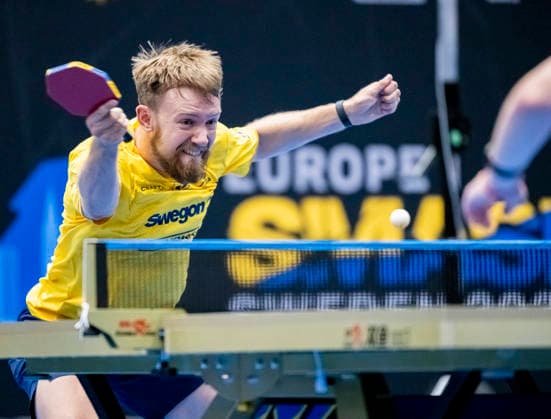 MALMÖ 2026-08-10 Sweden s Elias Ranefur hits a backhand during the match against Iulian Chitita of Romania in the first round of the men s singles at the Europe Smash Sweden 2026 Table tennis, Tischtennis tournament at Malmö Arena in Malmö, Sweden, on August 10, 2026. MALMÖ SWEDEN x50090x *** MALMÖ, August 10, 2026—Sweden’s Elias Ranefur hits a backhand during his match against Iulian Chitita of Romania in the first round of the men’s singles at the Europe Smash Sweden 2026 table tennis tournament at Malmö Arena in Malmö, Sweden, on August 10, 2026 MALMÖ SWEDEN x50090x  Copyright: xJohanxNilssonx xTTx EUROPE SMASH SWEDEN 2026