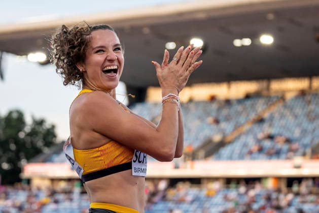 BIRMINGHAM, GREAT BRITAIN - AUGUST 10, 2026 : Rosina SCHNEIDER (GER Germany) competing in the 100m hurdles during the European Athletics Championships at Alexander Stadium on August 10, 2026 in Birmingham, Great Britain. Nordrhein-Westfalen Great Britain Copyright: xLeahxKohringx