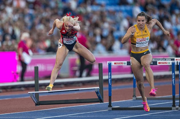260810 Lovise Skarbovik Andresen of Norway competes in women™s 100 meter hurdles during day 1 of the 2026 European Athletics Championships on August 10, 2026 in Birmingham. Photo: Mathias Bergeld BILDBYRAN kod MB MT1064 friidrott athletics friidrett friidrotts-em em friidretts-em 2026 european athletics championships 1 bbeng dam damer women norge hurdles hekk häck *** August 10, 2026: Lovise Skarbovik Andresen of Norway competes in the women’s 100-meter hurdles during Day 1 of the 2026 European Athletics Championships on August 10, 2026 in Birmingham. Photo by Mathias Bergeld. BILDBYRAN code MB MT1064. track and field athletics friidrett friidrotts em em friidretts em 2026 European Athletics Championships 1 bbeng women Norway hurdles  Copyright: MATHIASxBERGELD BB260810MB083