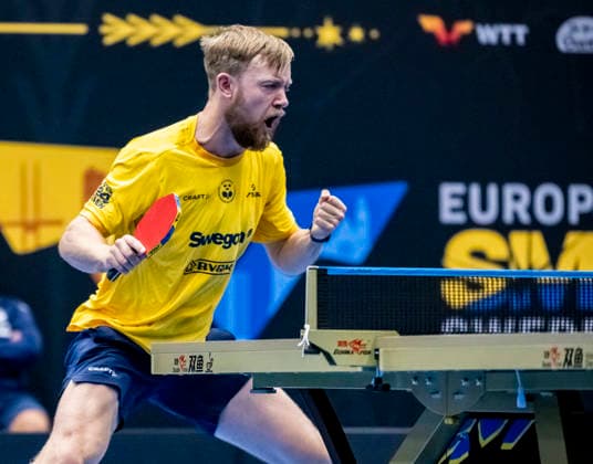 MALMÖ 2026-08-10 Sweden s Elias Ranefur celebrates with the crowd after hitting the match point (and becoming the first Swede to win a match in this year s Smash) in his match against Iulian Chitita of Romania in the first round of the men s singles at the Europe Smash Sweden 2026 Table tennis, Tischtennis tournament at Malmö Arena in Malmö, Sweden, on August 10, 2026. MALMÖ SWEDEN x50090x *** MALMÖ, August 10, 2026—Sweden’s Elias Ranefur celebrates with the crowd after hitting the match point and becoming the first Swede to win a match in this year’s Smash in his match against Iulian Chitita of Romania in the first round of the men’s singles at the Europe Smash Sweden 2026 table tennis tournament at Malmö Arena in Malmö, Sweden, on August 10, 2026 MALMÖ SWEDEN x50090x  Copyright: xJohanxNilssonx xTTx EUROPE SMASH SWEDEN 2026
