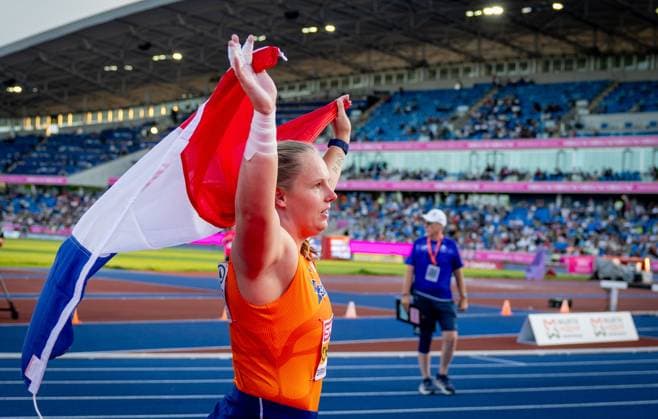 BIRMINGHAM - Jessica Schilder wins gold in the shot put final at the European Athletics Championships. It is the first time the European Championships are being held in Great Britain. IRIS VAN DEN BROEK ANP xVIxANPxSportx xxANPxIVx 565234856 originalFilename: 565234856.jpg