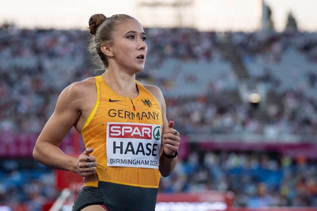 BIRMINGHAM, GREAT BRITAIN - AUGUST 10, 2026 : Rebekka HAASE (GER Germany) competing in the 100m semi final during the European Athletics Championships at Alexander Stadium on August 10, 2026 in Birmingham, Great Britain. Nordrhein-Westfalen Great Britain Copyright: xLeahxKohringx