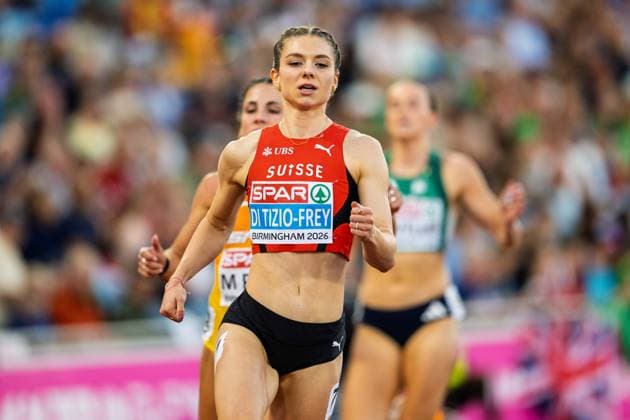 BIRMINGHAM, UNITED KINGDOM - AUGUST 10: GÃ raldine Di Tizio-Frey of Switzerland competes in the Women s 100m during the European Athletics Championships at Alexander Stadium on August 10, 2026 in Birmingham, United Kingdom. England United Kingdom Copyright: xBEAUTIFULxSPORTS TobiasxLacknerx