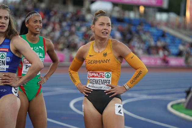Birmingham , Leichtathletik, Athletics, Track and Field, EAA, Leichtathletik EM Birmingham 2026 European Championships birmingham 2026 , 10.08-17.08.2026, Alexander Stadium Birmingham, Grossbritannien , 100m Frauen, 100m Women, Final Finale, Gina Lukenkemper, Deutschland, Germany GER Copyright Gladys Chai von der Laage *** Birmingham, Track and Field, Athletics, EAA, 2026 European Athletics Championships in Birmingham, August 10–17, 2026, Alexander Stadium, Birmingham, United Kingdom, Women’s 100m, Final, Gina Lukenkemper, Germany (GER), Copyright Gladys Chai von der Laage