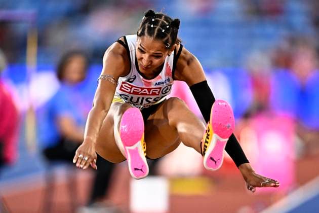 European Athletics Championships Birmingham 2026 - day 1 BIRMINGHAM, ENGLAND - AUGUST 10 : Guisse Saliyya (BEL) in action during the triple jump qualifiers on day 1 of the Birmingham 2026 European Athletics Championships on August 10, 2026 in Birmingham, England, 10 08 2026 Birmingham ENGLAND  Copyright: xTomasxSiskx