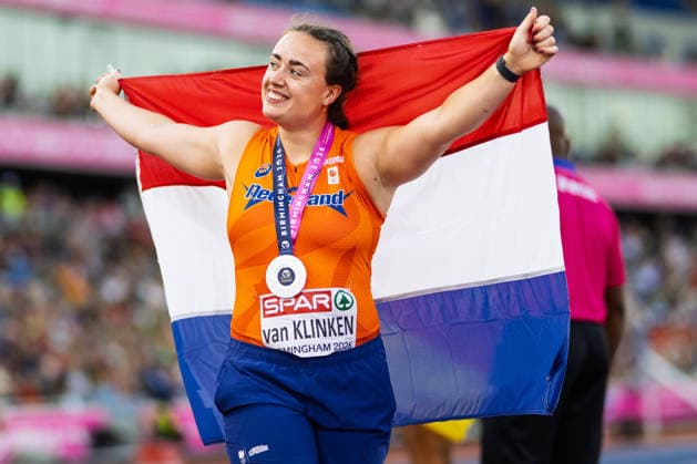 BIRMINGHAM, UNITED KINGDOM - AUGUST 10: Jorinde Van Klinken of the Netherlands Women s Shot Put during the European Athletics Championships at Alexander Stadium on August 10, 2026 in Birmingham, United Kingdom. England United Kingdom Copyright: xBEAUTIFULxSPORTS TobiasxLacknerx