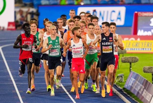 EM i friidrett utendors 2026 - Dag 1 Birmingham, England 20260810. Jakob Asserson Ingebrigtsen i ovelsen 5000 meter menn finale under EM i friidrett 2026 pa Alexander Stadium i Birmingham mandag. Foto: Beate Oma Dahle NTB Birmingham England EDITORIAL USE ONLY. RESTRICTED USE FOR BETTING COMPANIES Ref:_SPOZ_P3vjqZWNQ.jpg *** 2026 European Outdoor Athletics Championships, Day 1, Birmingham, England 20260810 Jakob Asserson Ingebrigtsen in the men’s 5,000-meter final at the 2026 European Athletics Championships at Alexander Stadium in Birmingham on Monday. Photo: Beate Oma Dahle, NTB, Birmingham, England. EDITORIAL USE ONLY. RESTRICTED USE FOR BETTING COMPANIES  Copyright: xBeatexOmaxDahlex xNTBx