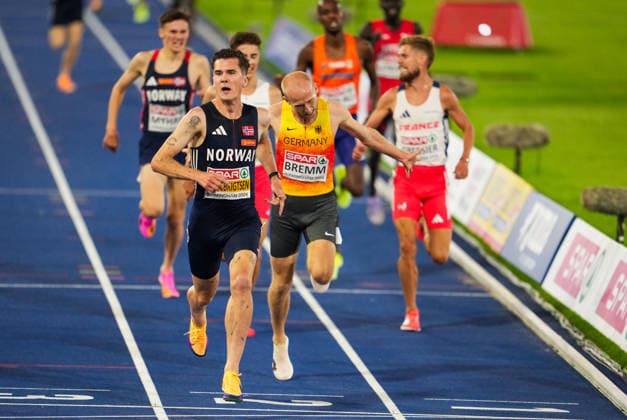 European Athletics Outdoor Championships 2026 - Day 1 Birmingham, England 20260810. Jakob Asserson Ingebrigtsen in the men s 5000 meters final during the European Athletics Championships 2026 at Alexander Stadium in Birmingham on Monday. Photo: Beate Oma Dahle NTB Birmingham England EDITORIAL USE ONLY. RESTRICTED USE FOR BETTING COMPANIES Ref:_SPOuNYFsBO-nd0.jpg *** 2026 European Athletics Outdoor Championships, Day 1, Birmingham, England, August 10, 2026 Jakob Asserson Ingebrigtsen in the men’s 5,000-meter final during the 2026 European Athletics Championships at Alexander Stadium in Birmingham on Monday. Photo: Beate Oma Dahle, NTB, Birmingham, England. EDITORIAL USE ONLY. RESTRICTED USE FOR BETTING COMPANIES.  Copyright: xBeatexOmaxDahlex xNTBx