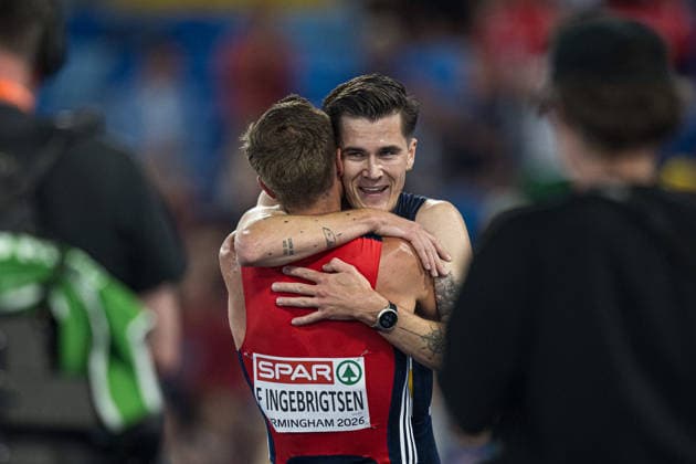 260810 Jakob Asserson Ingebrigtsen of Norway celebrates after men s 5000 meter in during day 1 of the 2026 European Athletics Championships on August 10, 2026 in Birmingham. Photo: Mathias Bergeld BILDBYRAN kod MB MT1064 friidrott athletics friidrett friidrotts-em em friidretts-em 2026 european athletics championships 1 bbeng jubel norge *** 260810 Jakob Asserson Ingebrigtsen of Norway celebrates after the men’s 5,000-meter race on Day 1 of the 2026 European Athletics Championships on August 10, 2026 in Birmingham. Photo by Mathias Bergeld, BILDBYRAN, code MB MT1064. track and field, athletics, friidrett, friidrotts EM, 2026 European Athletics Championships, 1, celebration, Norway  Copyright: MATHIASxBERGELD BB260810MB105