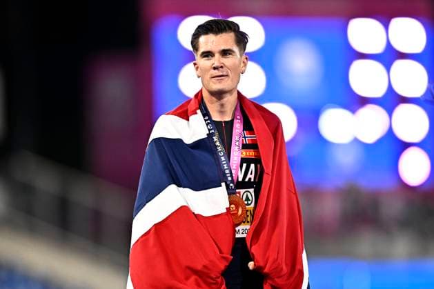 European Athletics Championships Birmingham 2026 - day 1 BIRMINGHAM, ENGLAND - AUGUST 10 : Ingebrigsten Jakob (NOR) winner of the gold medal during the 5000m on day 1 of the Birmingham 2026 European Athletics Championships on August 10, 2026 in Birmingham, England, 10 08 2026 Birmingham ENGLAND  Copyright: xTomasxSiskx
