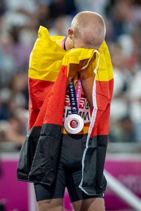 BIRMINGHAM, GREAT BRITAIN - AUGUST 10, 2026 : Silver over 5000m for Florian BREMM (GER Germany) during the European Athletics Championships at Alexander Stadium on August 10, 2026 in Birmingham, Great Britain. Nordrhein-Westfalen Great Britain Copyright: xLeahxKohringx