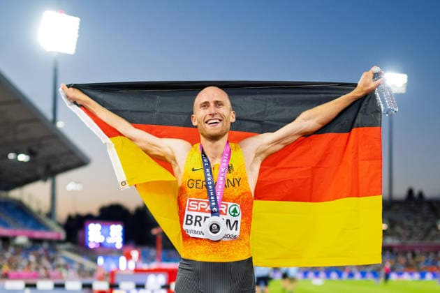 BIRMINGHAM, UNITED KINGDOM - AUGUST 10: Florian Bremm of Germany Men s 5000m during the European Athletics Championships at Alexander Stadium on August 10, 2026 in Birmingham, United Kingdom. England United Kingdom Copyright: xBEAUTIFULxSPORTS TobiasxLacknerx
