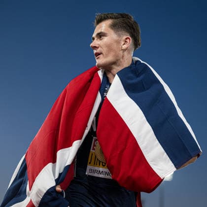 260810 Jakob Asserson Ingebrigtsen of Norway celebrates after men s 5000 meter in during day 1 of the 2026 European Athletics Championships on August 10, 2026 in Birmingham. Photo: Mathias Bergeld BILDBYRAN kod MB MT1064 friidrott athletics friidrett friidrotts-em em friidretts-em 2026 european athletics championships 1 bbeng jubel norge *** 260810 Jakob Asserson Ingebrigtsen of Norway celebrates after the men’s 5,000-meter race on Day 1 of the 2026 European Athletics Championships on August 10, 2026 in Birmingham. Photo by Mathias Bergeld, BILDBYRAN, code MB MT1064. track and field, athletics, friidrett, friidrotts EM, 2026 European Athletics Championships, 1, celebration, Norway  Copyright: MATHIASxBERGELD BB260810MB112