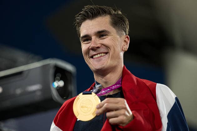 260810 Jakob Asserson Ingebrigtsen of Norway celebrates after men s 5000 meter in during day 1 of the 2026 European Athletics Championships on August 10, 2026 in Birmingham. Photo: Mathias Bergeld BILDBYRAN kod MB MT1064 friidrott athletics friidrett friidrotts-em em friidretts-em 2026 european athletics championships 1 bbeng jubel norge *** 260810 Jakob Asserson Ingebrigtsen of Norway celebrates after the men’s 5,000-meter race on Day 1 of the 2026 European Athletics Championships on August 10, 2026 in Birmingham. Photo by Mathias Bergeld, BILDBYRAN, code MB MT1064. track and field, athletics, friidrett, friidrotts EM, 2026 European Athletics Championships, 1, celebration, Norway  Copyright: MATHIASxBERGELD BB260810MB113