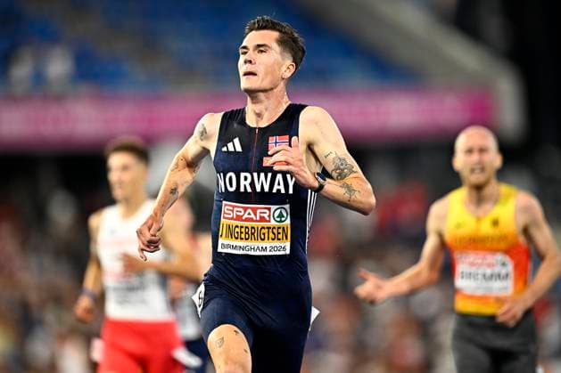 European Athletics Championships Birmingham 2026 - day 1 BIRMINGHAM, ENGLAND - AUGUST 10 : Ingebrigtsen Jakob (NOR) in action during the 5000m on day 1 of the Birmingham 2026 European Athletics Championships on August 10, 2026 in Birmingham, England, 10 08 2026 Birmingham ENGLAND  Copyright: xTomasxSiskx