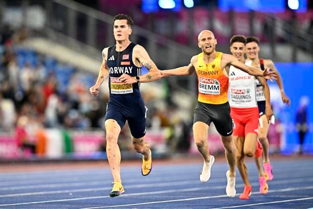 European Athletics Championships Birmingham 2026 - day 1 BIRMINGHAM, ENGLAND - AUGUST 10 : Ingebrigtsen Jakob (NOR) in action during the 5000m on day 1 of the Birmingham 2026 European Athletics Championships on August 10, 2026 in Birmingham, England, 10 08 2026 Birmingham ENGLAND  Copyright: xTomasxSiskx