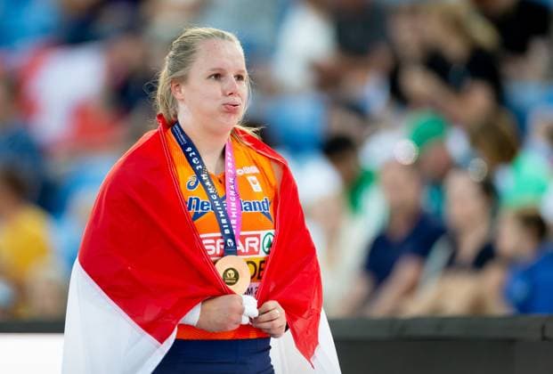 BIRMINGHAM - Jessica Schilder wins gold in the shot put final at the European Athletics Championships. It is the first time the European Championships are being held in Great Britain. IRIS VAN DEN BROEK ANP xVIxANPxSportx xxANPxIVx 565237593 originalFilename: 565237593.jpg