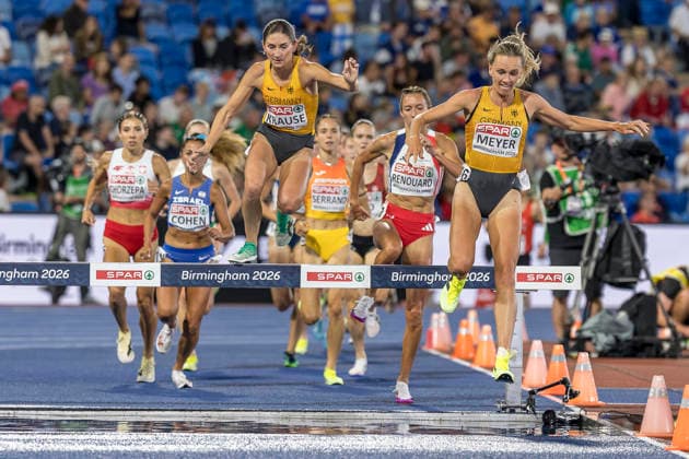 BIRMINGHAM, GREAT BRITAIN - AUGUST 10, 2026 : Gesa Felicitas KRAUSE (GER Germany), Lea MEYER (GER Germany) competing in the 3000m hurdles during the European Athletics Championships at Alexander Stadium on August 10, 2026 in Birmingham, Great Britain. Oregon Great Britain Copyright: xAxelxKohringx