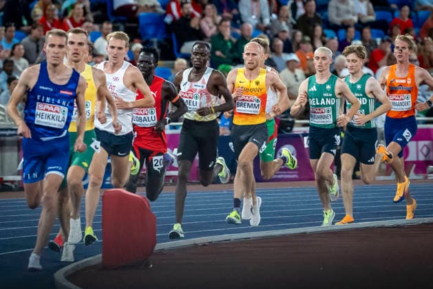 BIRMINGHAM, GREAT BRITAIN - AUGUST 10, 2026 : Florian BREMM (GER Germany) competing in the 5000m final during the European Athletics Championships at Alexander Stadium on August 10, 2026 in Birmingham, Great Britain. Nordrhein-Westfalen Great Britain Copyright: xLeahxKohringx
