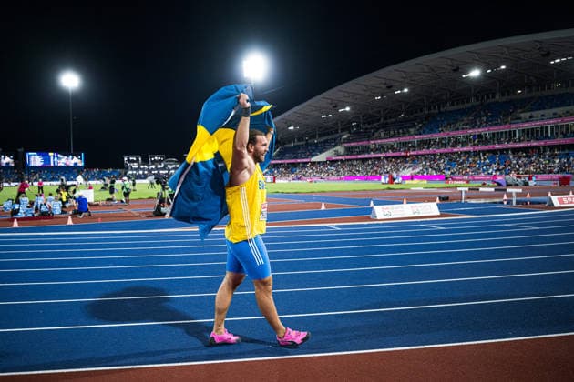 260810 Wictor Petersson of Sweden celebrates after competing in men s shot put during day 1 of the 2026 European Athletics Championships on August 10, 2026 in Birmingham. Photo: Maxim Thore BILDBYRAN kod MT MT1064 friidrott athletics friidrett friidrotts-em em friidretts-em 2026 european athletics championships 1 bbeng sverige jubel shot put kula kulestot *** 260810 Wictor Petersson of Sweden celebrates after competing in the men’s shot put during Day 1 of the 2026 European Athletics Championships on August 10, 2026 in Birmingham. Photo by Maxim Thore. BILDBYRAN code MT MT1064. track and field, athletics, friidrett, friidrotts EM, 2026 European Athletics Championships, 1, BBENG, Sweden, celebration, shot put, kula, kulestot  Copyright: MAXIMxTHORE BB260810MT174