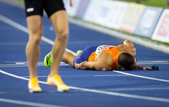 BIRMINGHAM - Terrence Agard during the 4x400 mixed relay final at the European Athletics Championships. It is the first time the European Championships are being held in Great Britain. IRIS VAN DEN BROEK ANP xVIxANPxSportx xxANPxIVx 565238868 originalFilename: 565238868.jpg