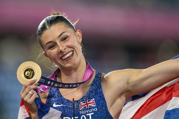 260810 Amy Hunt of Great Britain celebrates after women™s 100 meter during day 1 of the 2026 European Athletics Championships on August 10, 2026 in Birmingham. Photo: Mathias Bergeld BILDBYRAN kod MB MT1064 friidrott athletics friidrett friidrotts-em em friidretts-em 2026 european athletics championships 1 bbeng jubel dam damer women *** August 10, 2026: Amy Hunt of Great Britain celebrates after the women’s 100-meter race on Day 1 of the 2026 European Athletics Championships in Birmingham. 2026 in Birmingham. Photo by Mathias Bergeld. BILDBYRAN code MB MT1064. track and field, athletics, friidrett, friidrotts EM, 2026 European Athletics Championships, 1, BBENG, celebration, women  Copyright: MATHIASxBERGELD BB260810MB146