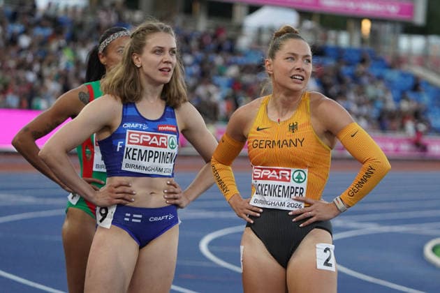 Birmingham , Leichtathletik, Athletics, Track and Field, EAA, Leichtathletik EM Birmingham 2026 European Championships birmingham 2026 , 10.08-17.08.2026, Alexander Stadium Birmingham, Grossbritannien , 100m Frauen, 100m Women,Lotta, Finland Kemppinen Gina Lukenkemper, Deutschland, Germany GER Copyright Gladys Chai von der Laage *** Birmingham, Track and Field, Athletics, EAA, 2026 European Athletics Championships in Birmingham, August 10–17, 2026, Alexander Stadium, Birmingham, Great Britain, Women’s 100m, Lotta, Finland; Gina Kemppinen, Germany; GER; Copyright Gladys Chai von der Laage