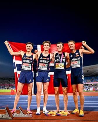 European Athletics Championships Birmingham 2026 - day 1 BIRMINGHAM, ENGLAND - AUGUST 10 : Ingebrigtsen Jakob (NOR) in action during the 5000m final on day 1 of the Birmingham 2026 European Athletics Championships on August 10, 2026 in Birmingham, England, 10 08 2026  Copyright: xTomasxSiskx