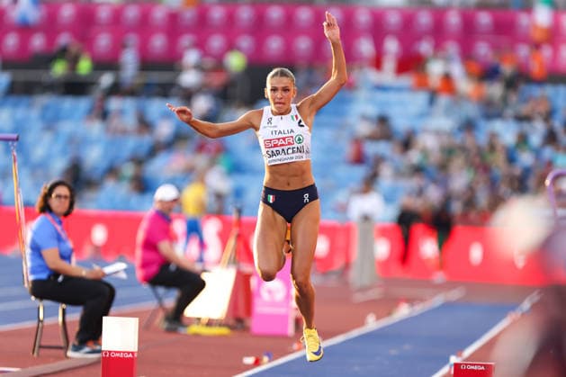 August 10, 2026, Birmingham, Birmingham, United Kingdom: ERIKA GIORGIA ANOETA SARACENI of Italy competes in the Women s Triple Jump during the Birmingham 2026 European Athletics Championships at Alexander Stadium on August 10, 2026 in Birmingham, GBR. Birmingham United Kingdom - ZUMAk160 20260810_zip_k160_002 Copyright: xStefanosxKyriazisx