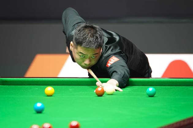 TAIYUAN, CHINA - AUGUST 10: Pang Junxu of China plays a shot in the first round match against Mark Selby of England on day 3 of the 2026 World Snooker Tour China Open at Taiyuan Binhe Sports Center on August 10, 2026 in Taiyuan, Shanxi Province of China.  Copyright: xTaixChengzhex 111659197067