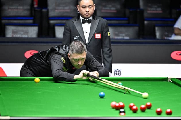 TAIYUAN, CHINA - AUGUST 10: Kyren Wilson of England plays a shot in the first round match against Aaron Hill of Ireland on day 3 of the 2026 World Snooker Tour China Open at Taiyuan Binhe Sports Center on August 10, 2026 in Taiyuan, Shanxi Province of China.  Copyright: xChinaxNewsxServicex 111659287359