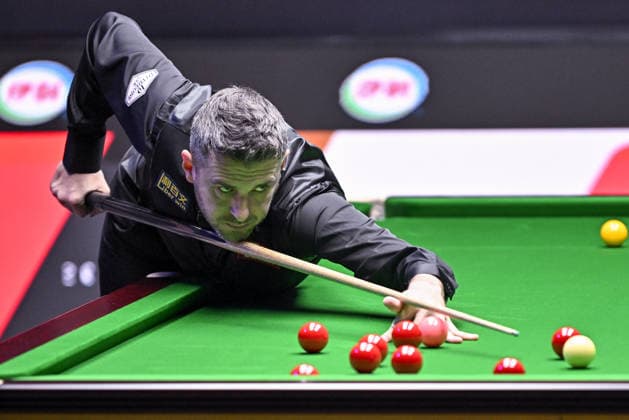TAIYUAN, CHINA - AUGUST 10: Mark Selby of England plays a shot in the first round match against Pang Junxu of China on day 3 of the 2026 World Snooker Tour China Open at Taiyuan Binhe Sports Center on August 10, 2026 in Taiyuan, Shanxi Province of China.  Copyright: xChinaxNewsxServicex 111659287245