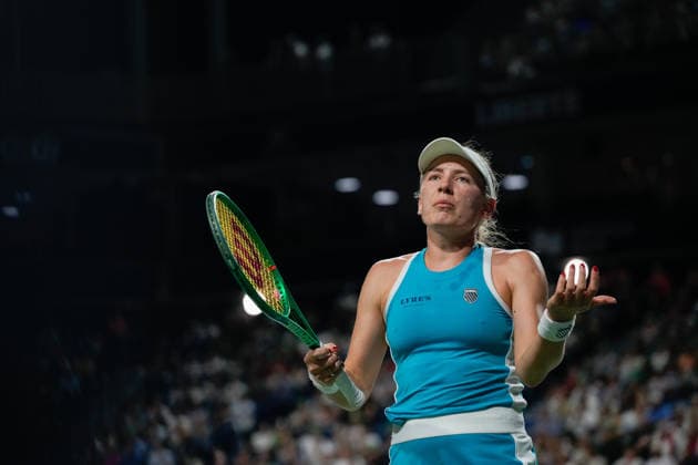 WTA, Tennis Damen Masters 1000 National Bank Open Toronto 2026 - Quarter Finals - Day 10 Yekaterina Aleksandrova of Russia reacts during the Women™s Singles quarter-final match against Elina Svitolina of Ukraine on day 10 of the WTA Masters 1000 National Bank Open at Sobeys Stadium on August 10, 2026, in Toronto, Canada. (Photo by Leonardo Ramirez Eyepix Group) Copyright: xLeonardoxRamirezx xEyepixxGroupx LR_10082026_09803