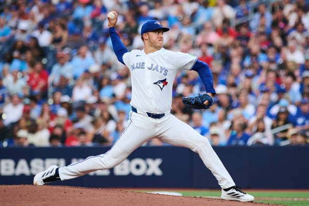 August 10, 2026, Toronto, On, Canada: Toronto Blue Jays Jameson Taillon (56) pitches against the Boston Red Sox during second inning MLB, Baseball Herren, USA action in Toronto, on Monday, Aug. 10, 2026. Canada News - August 10, 2026  - ZUMAc35_ 20260810_zaf_c35_113 Copyright: xSammyxKoganx