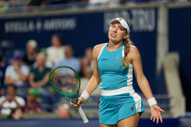 National Bank Open 2026 - Day 10 TORONTO, CANADA - AUGUST 10 : Ekaterina Alexandrova reacts after losing a point against Elina Svitolina of Ukraine in quarter-finals round match during day 10 of WTA, Tennis Damen 1000 National Bank Open in Toronto, Ontario, Canada on August 10, 2026. Mert Alper Dervis Anadolu Ontario Canada. Editorial use only. Please get in touch for any other usage.  Copyright: x2026xAnadoluxMertxAlperxDervisx