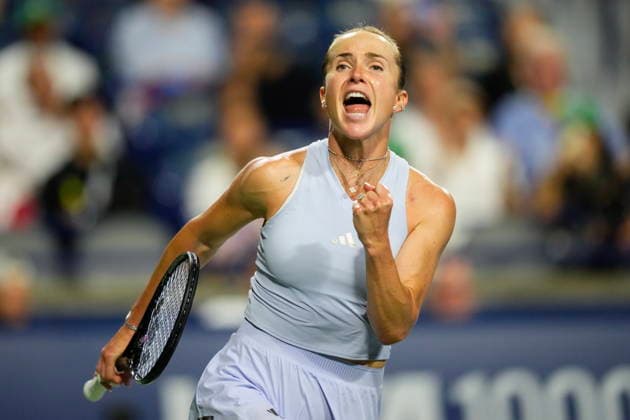 August 10, 2026, Toronto, On, CAN: Ukraine s Elina Svitolina celebrates her 3-6, 6-0, 6-3 win over Russia s Ekaterina Alexandrova at the National Bank Open in Toronto on Monday, Aug. 10, 2026. Canada News - August 10, 2026  - ZUMAc35_ 20260810_zaf_c35_140 Copyright: xChrisxYoungx
