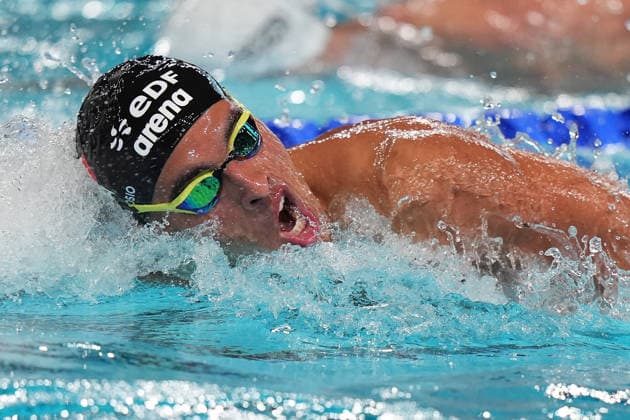 Italy™team during Men™s 4x200m Freestyle Final at the Swimming European Aquatics Championships Paris 2026, Paris, August 10, 2026  Copyright: xSpada LaPressex