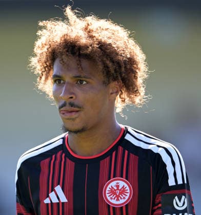 Jean-Matteo Bahoya fotografiert beim Fußball Test Spiel Eintracht Frankfurt gegen Hull City am 8.8.2026 in Frankfurt. (DFL DFB REGULATIONS PROHIBIT ANY USE OF PHOTOGRAPHS as IMAGE SEQUENCES and or QUASI-VIDEO)