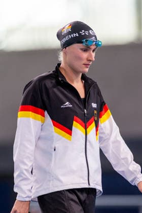 SWIMMING - EAC 2026 PARIS,FRANCE,11.AUG.26 - SWIMMING - European Aquatics Championships Paris 2026, 50m butterfly, women. Image shows Maya Tobhen (GER).  GEPAxpictures xPhilippxBrem