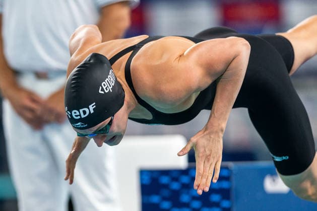 SWIMMING - EAC 2026 PARIS,FRANCE,11.AUG.26 - SWIMMING - European Aquatics Championships Paris 2026, 50m butterfly, women. Image shows Maya Tobhen (GER).  GEPAxpictures xPhilippxBrem